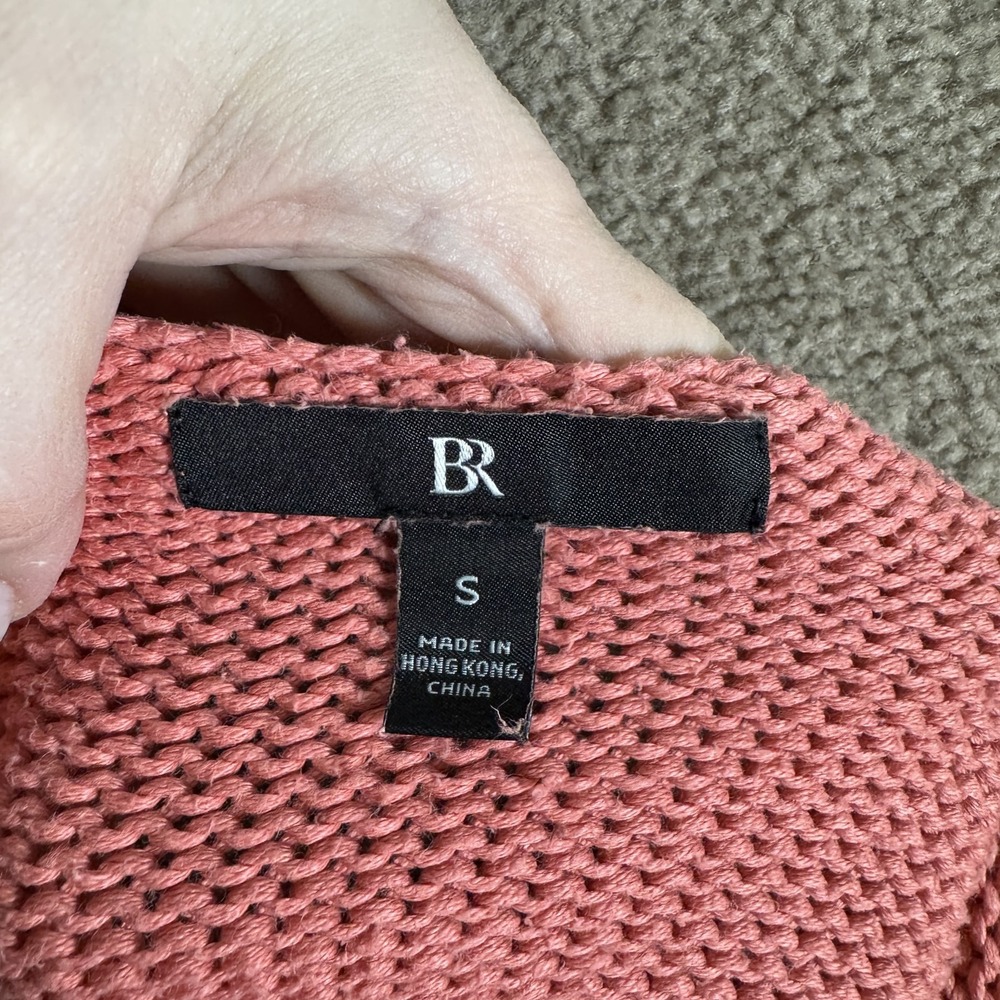 Banana Republic Sweater Womens Small Pink Boat Neck Cotton Silk Knit‎ Pullover - Picture 7 of 9